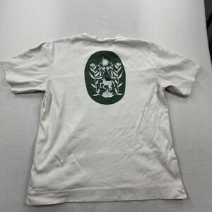 OAS Shirt Mens 2XL Off White Laurel T-Shirt Back Graphic Casual Tee Embroidered